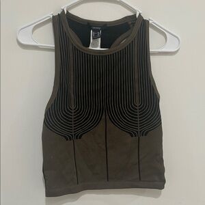 Forever 21 Black and Brown Patterned Tank Top